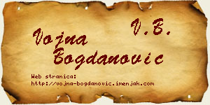 Vojna Bogdanović vizit kartica